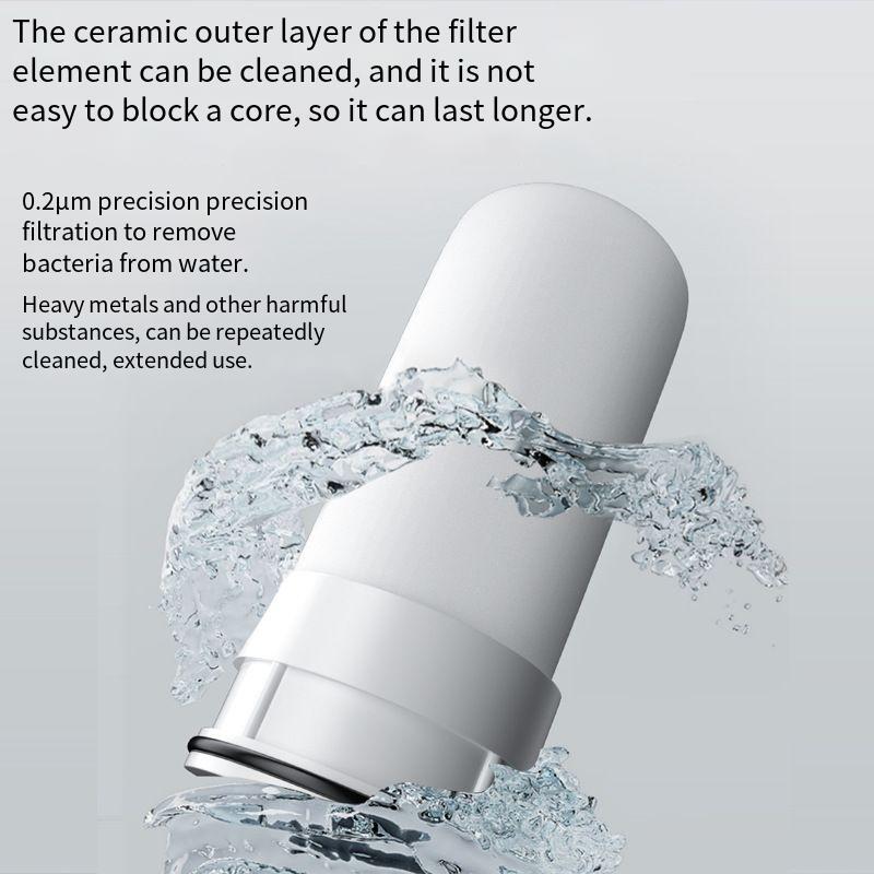 Purificateur d'eau du robinet de cuisine, filtre à eau pour évier, filtre en céramique lavable, pulvérisateur à filtre chaud