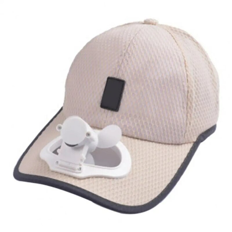 قبعة بيسبول مع USB قابلة لإعادة الشحن ، مروحة تبريد صغيرة ، قطن واقي من الشمس ، شبكة صيفية ، قبعة سائقي الشاحنات للخارج ، واقي من الشمس
