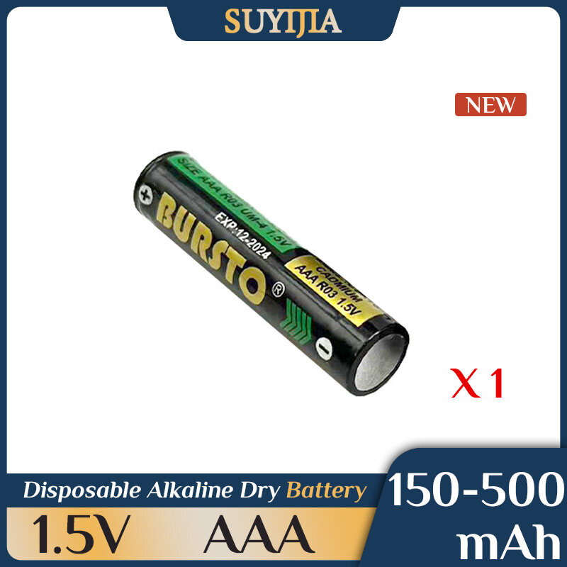 SUYIJIA baterai AAA 1.5V sekali pakai, baterai kering Alkaline untuk senter listrik MP3 nirkabel Keyboard kamera pencukur Flash 1 buah