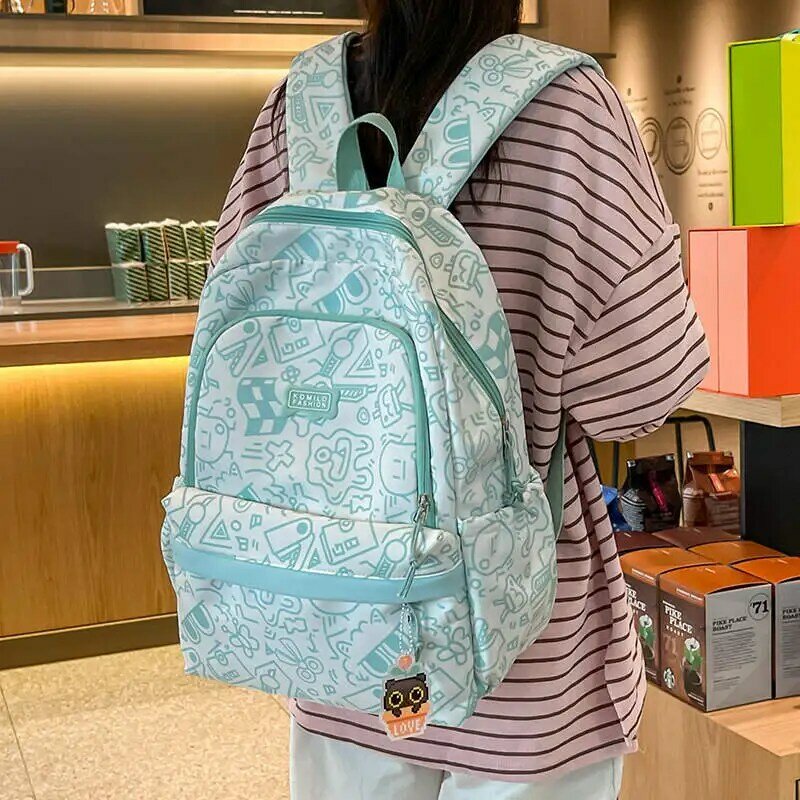 Novo casual náilon sacos à prova dwaterproof água para as mulheres mochila escolar para adolescentes meninas mochila de viagem mochila feminina