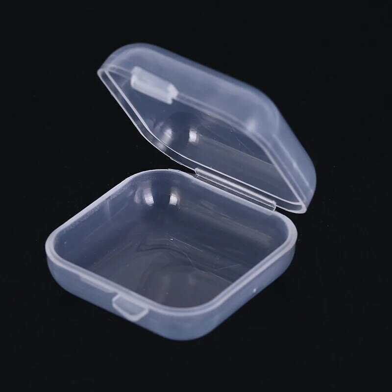 5/10Pcs Lege Plastic Clear Mini Lege Vierkante Kleine Dozen Sieraden Oordopjes Container Nail Art Decor Diamond storage Case