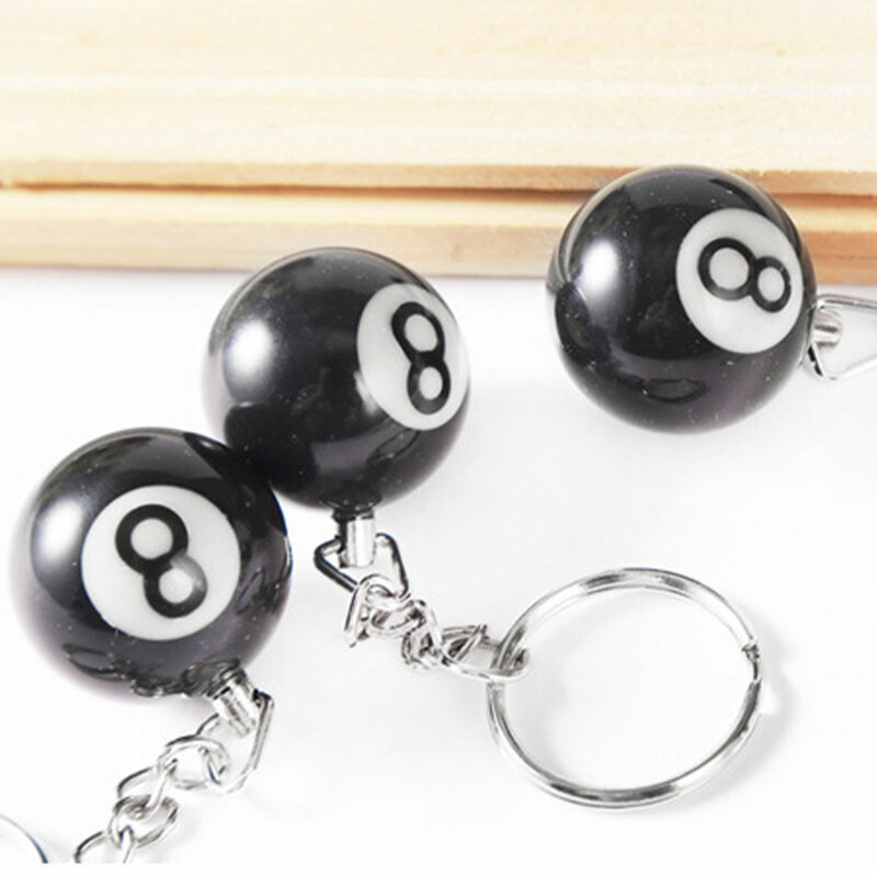 Compacte 8 Ball Sleutelhanger Nieuwigheid Cadeau Voor Biljart Fans Brede Toepassingen Mini Ball Hanger Sleutelhanger
