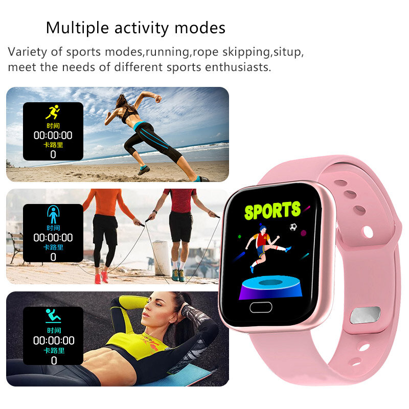 Silicone Children Kids Smartwatch Fitness Tracker Heart Rate Monitor For Boys Girls Waterproof Smart Bracelet Child Smart Watch