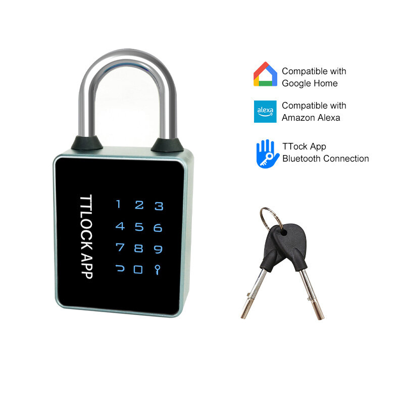 Kunci gembok pintar Digital antiair, kunci sandi, aplikasi, kartu NFC M1, dapat diisi ulang daya USB, gembok pintar Digital, mendukung Bluetooth, 4 cara membuka kunci