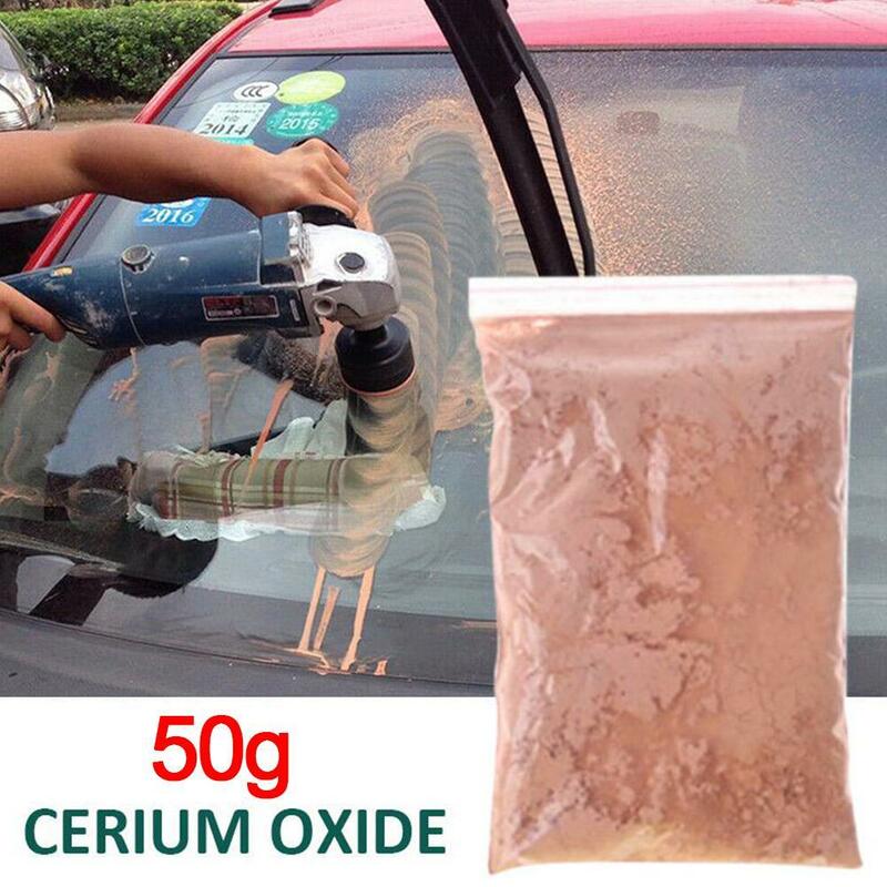 50g Glass Polish Cerium Oxide Powder Car Window Polishing Mirrors Powder Powder Glass Remove Composite Rare Repair Tool