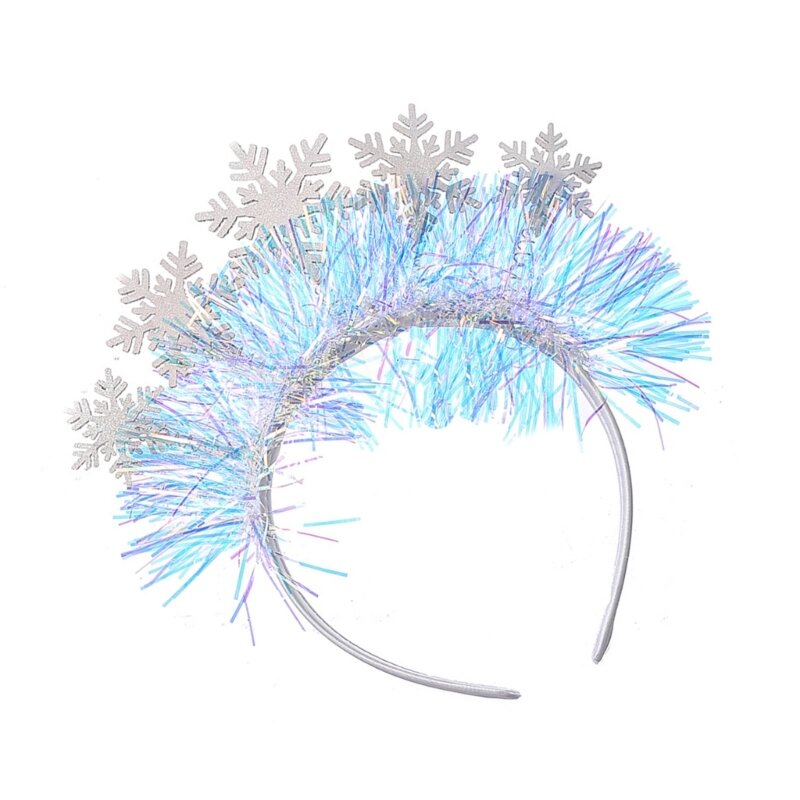 Christmas Live Broadcast Snowflake Hair Hoop Girl Makeup Carnivals Hairband