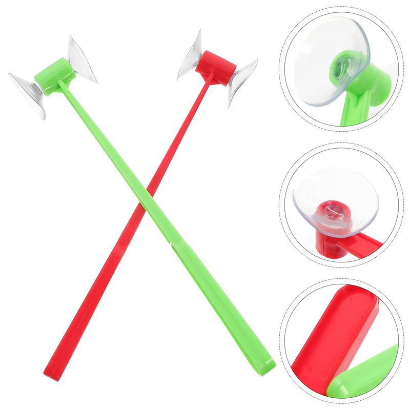 2 Pcs Suction Cup Hammer Small Children Hammers Double Sided Card Sucker Plastic Disc