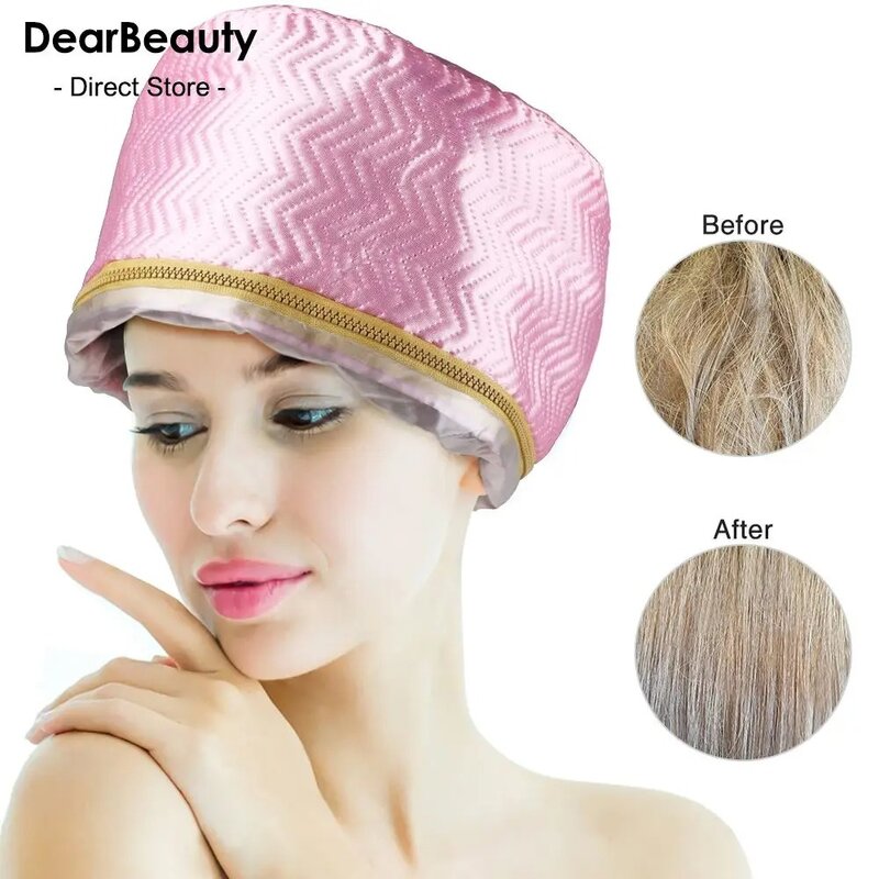 Electric Hair Cap Hat Salon Spa Steamer Hair Thermal Treatment Nourishing Hair Mask Baking Oil Cap Hair Dryer Heat Hat Hair Care