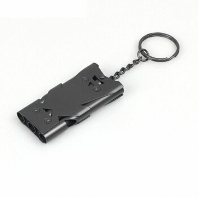 Fashion Niche Design Stainless Steel High Decibel Camping Tool Men Key Chain Bag Pendant Korean Style Key Ring Car Accessory