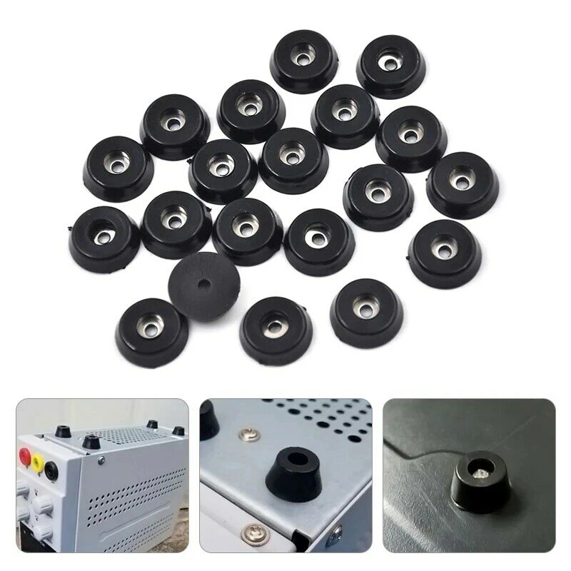 8pcs Speaker Cabinet Furniture Chair Table Box Conical Rubber Foot Pad stainless steel Stand Shock Absorber Skid Resistance