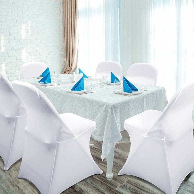 Coprisedie pieghevoli in Spandex-50 pezzi coprisedili per sedie aderenti elasticizzati universali aggiornati per matrimoni, vacanze