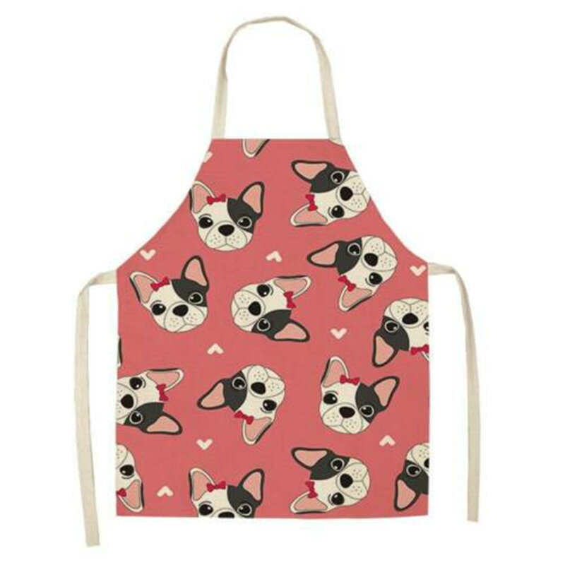 68 * 55cm cotton and linen creative animal dog apron kitchen supplies