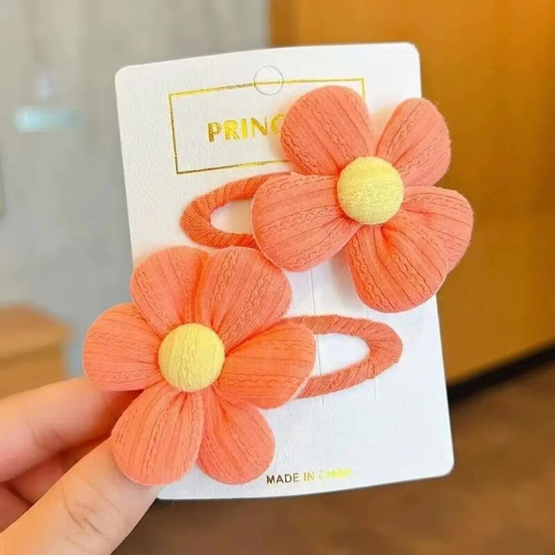 Stile coreano per bambini carino tessuto fiore coppia Clip accessori per capelli ragazza tornante temperamento Clip copricapo per bambini