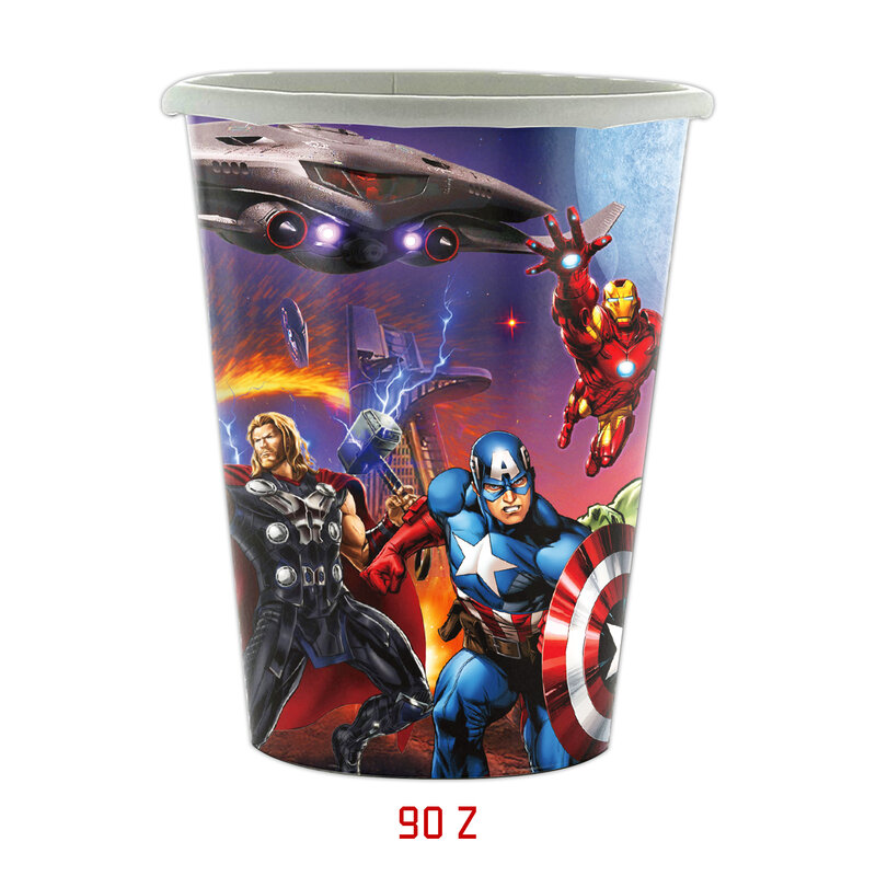 New Disney Avengers Birthday Party Decorations Superhero Cups Plates Balloons Disposable Tableware Baby Shower Supplies