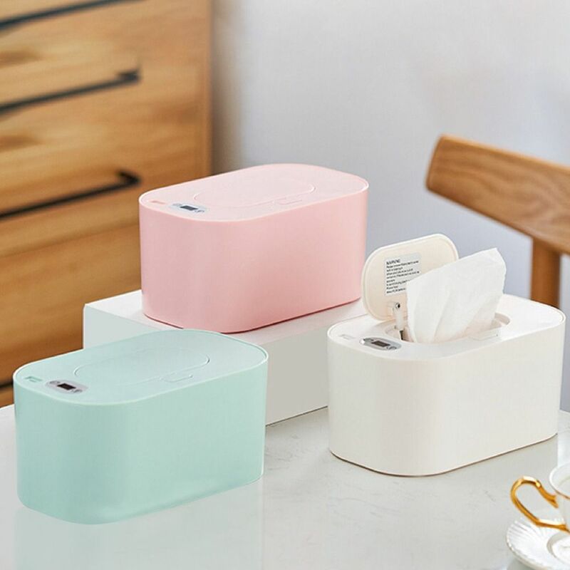 Plastic Wet Wipe Warmer Portable USB Powered Large Capacity Wipes Heater Constant Temperature Wet Tissue Heating Box Baby