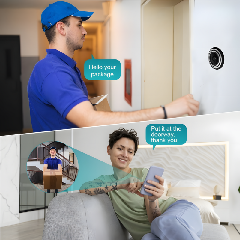 Tuya Smart 5G Wifi Guckloch Tür Kamera Bewegungs erkennung digitale Tür Viewer drahtlose Tür Auge Kamera Home Security Schutz