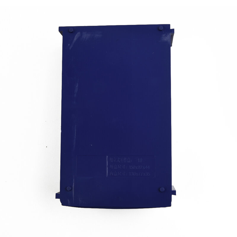 Boîte de rangement pour pièces de quincaillerie, conteneur, plastique PE, épaissir, vis de coordinateur bleues, 140x85x40mm