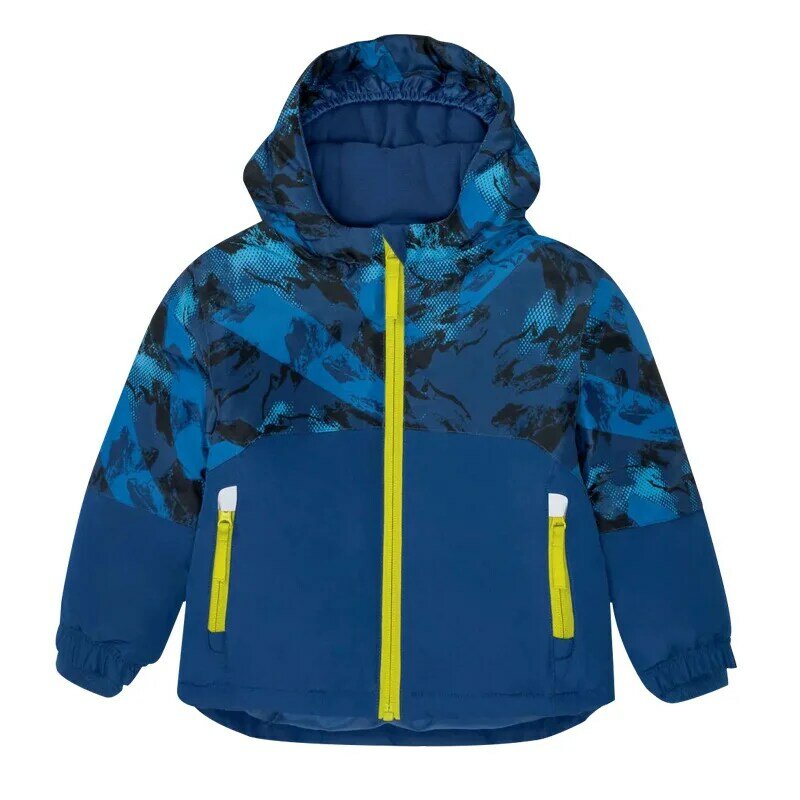 Zimowy dziecięcy narty terenowe Top dla chłopców i dziewczynek wiatroszczelny, ciepły płaszcz wiatroszczelny i wodoodporny bawełniany płaszcz.