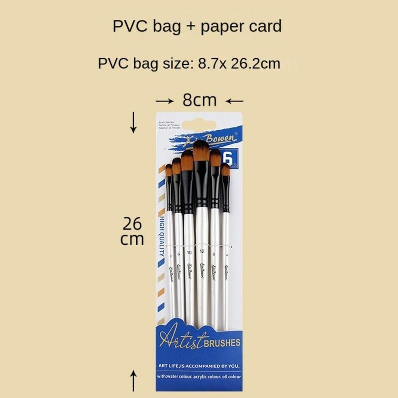 Wooden Handle Watercolor Painting Brushes Portable Practical Acrylic Paint Brushes Professional Nylon Acrylic and Oil Brushes