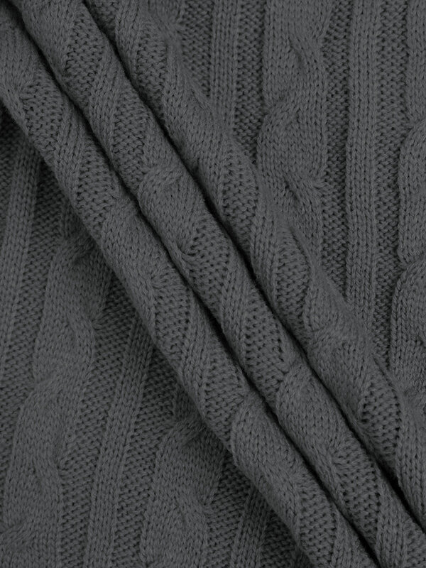 LW-Conjunto de dos piezas de pantalones de punto de Cable, suéter grueso, sólido, informal, hombro caído, mantiene el calor, pantalones de peluche, Otoño e Invierno