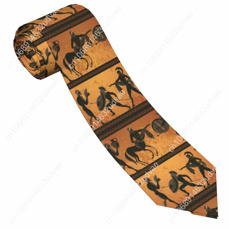 Cravatta da uomo Slim Skinny antica grecia scena mitologia greca antica cravatta cravatta stile libero cravatta da uomo festa di nozze