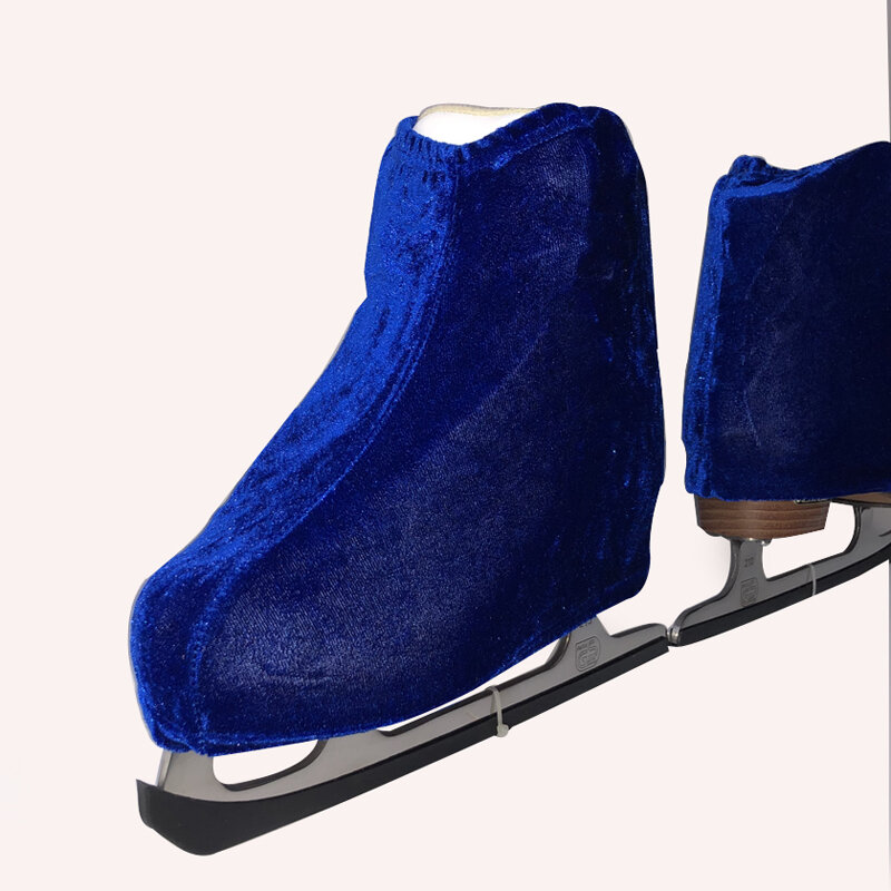 Una coppia pattinaggio su ghiaccio scarpe da pattinaggio artistico copertura in velluto pattini a rotelle Anti flanella sporca elastico Anti macinazione per bambini adulti