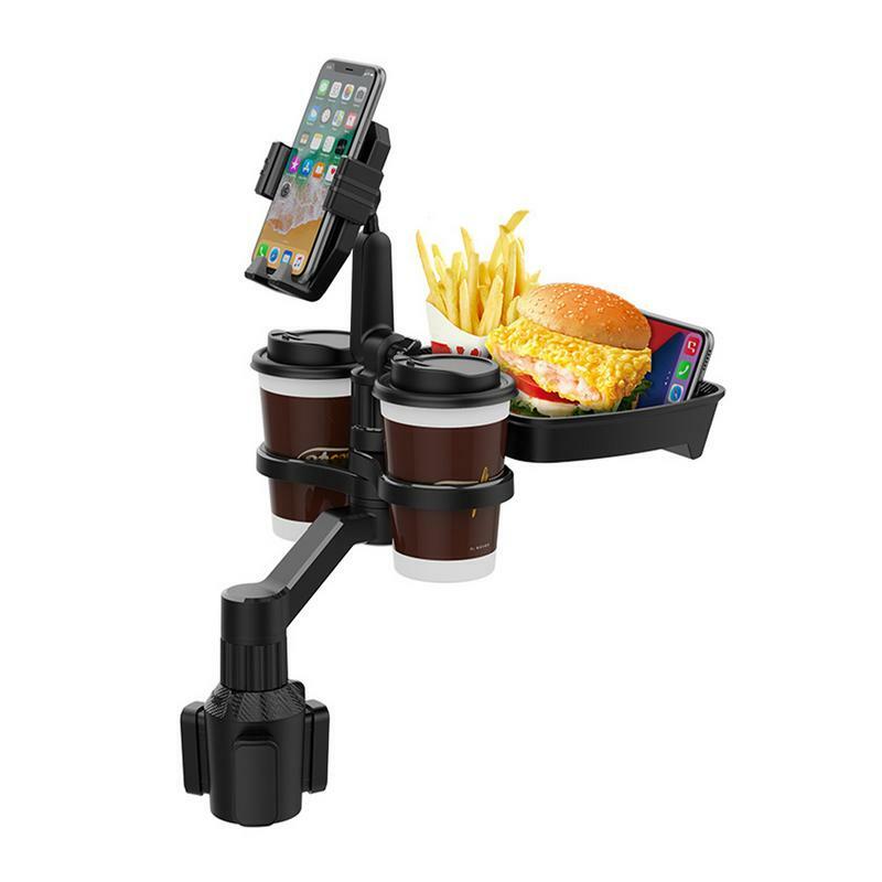 Cell Phone Cup Holder Detachable Cup Holder Tray For Car 360 Degree Rotation Cup Holder Tray For Car Automotive Cup Holders