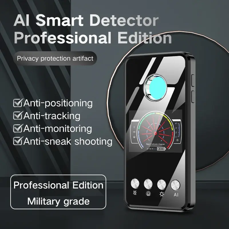 Profissional Smart WiFi Signal Detector, Detector de câmera escondida, GPS Tracker, Bug Finder, Segurança-Proteção, Anti Spy Gadget, T2 Spy