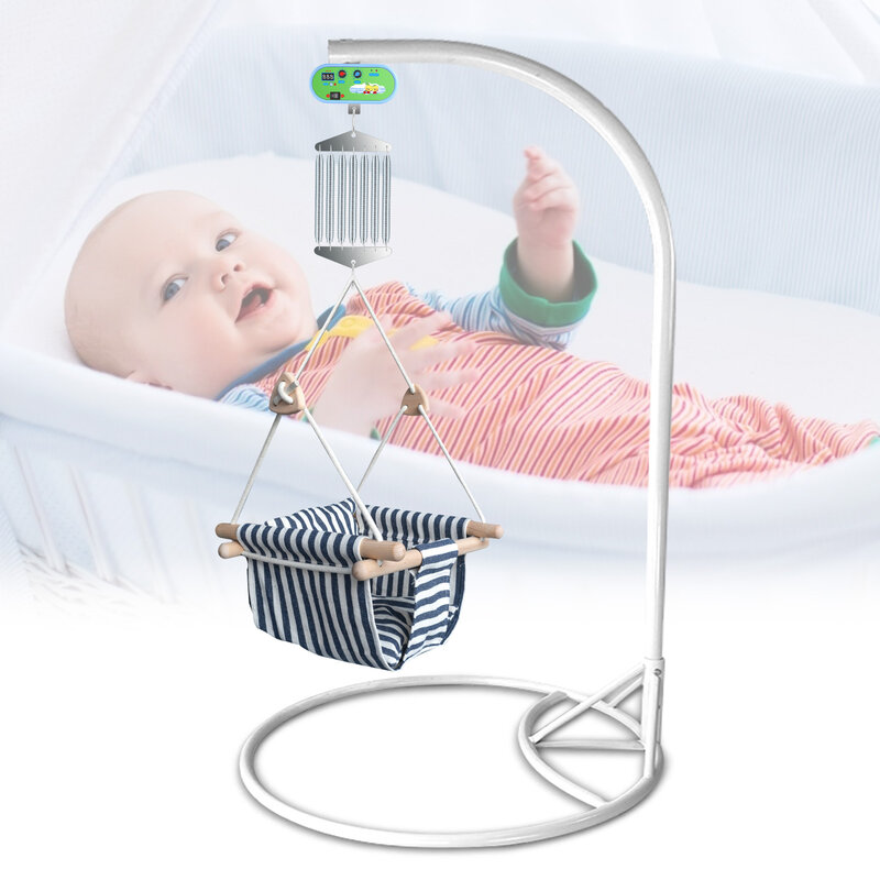 Controlador basculante eléctrico para bebé, controlador de cuna oscilante, Motor de hamaca para bebé, 10 niveles de velocidad ajustable