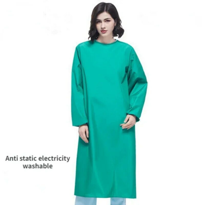 Новое износостойкое дышащее быстросохнущее хирургическое платье с длинным рукавом, операционная комната, рабочая зеленая медицинская больница