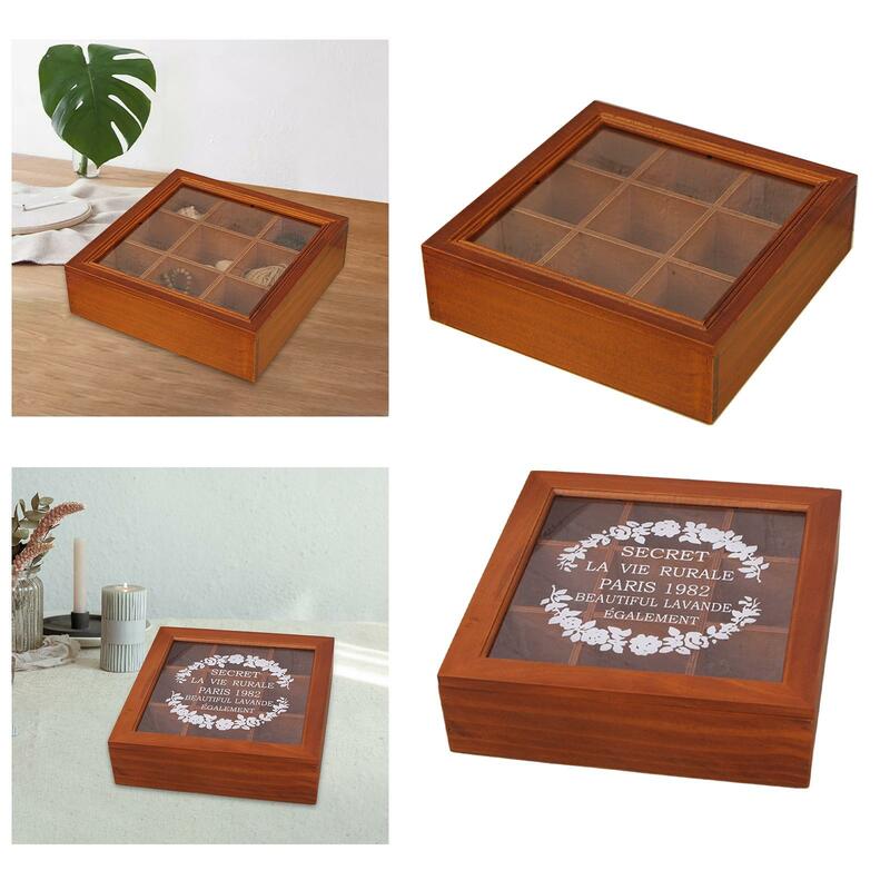 صندوق تخزين المجوهرات مربع خمر ، مجموعة عرض الأقراط ، صندوق أساور
