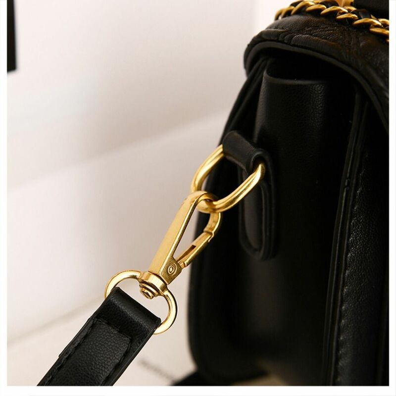 PU borse da donna moda semplice stile Versatile borsa a tracolla con fibbia in metallo borsa a tracolla regolabile