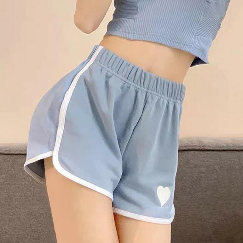 Sporty Sports Shorts A-line Skin-touch Elastic High Waisted Shorts  Breathable Short Pants Summer Clothes