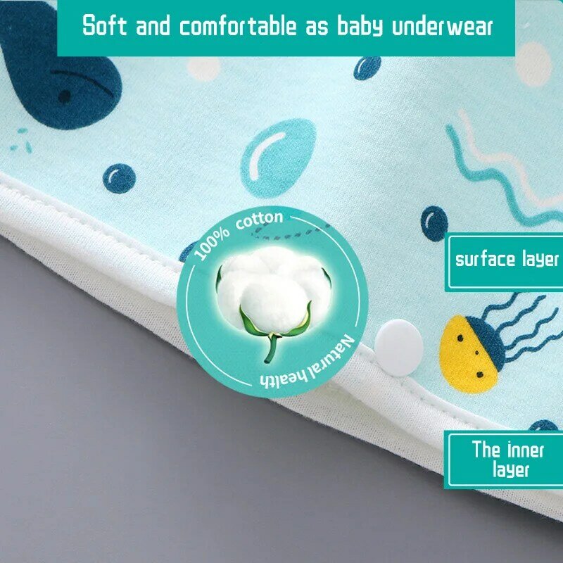 Falda impermeable para pañales de bebé, pantalones de entrenamiento de cintura alta, lavables, para orina, 2023