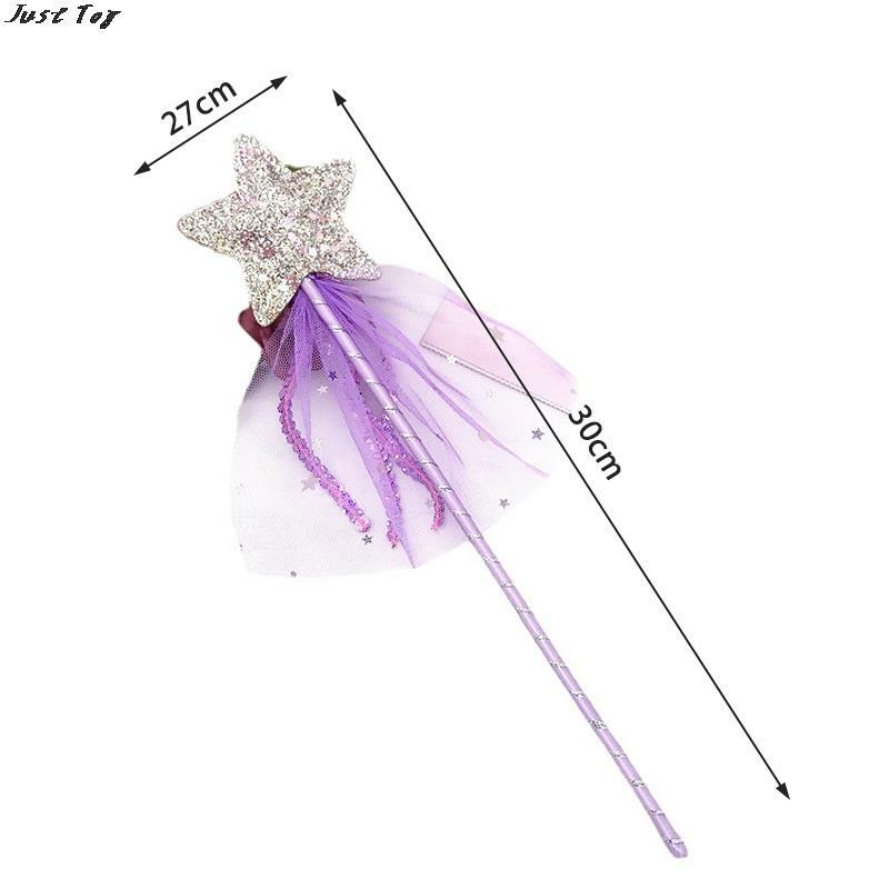 Cute Dreamlike Five Pointed Star Fairy Wand Stick para crianças, presente de aniversário da menina, adereços princesa Cosplay, festa de Halloween
