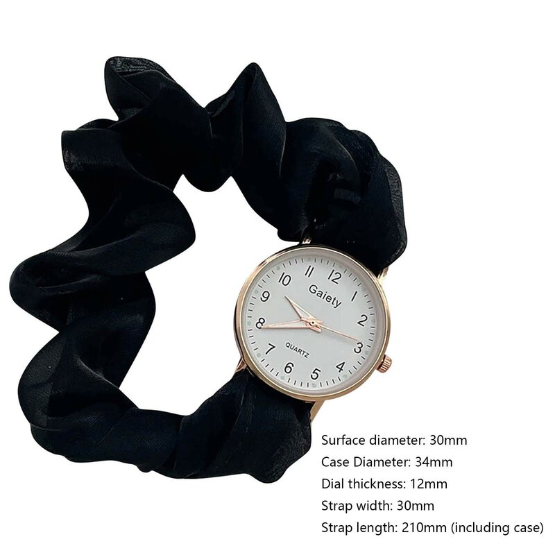 Jam tangan wanita Fashion kreatif pita Jam Digital Peri Kecil kepribadian elegan jam tangan perempuan tanpa gesper jam tangan gelang