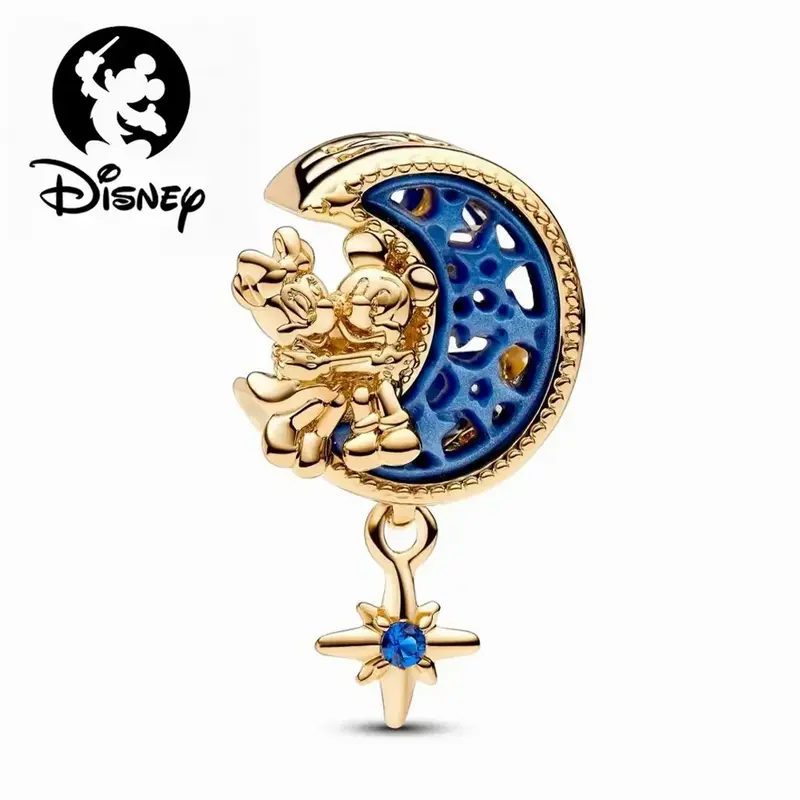 Disney-Pendentifs en argent regardé 925 Potdemiel, Minnie Mouse, breloque, perle, convient au bracelet Pandora original, cadeau de Noël