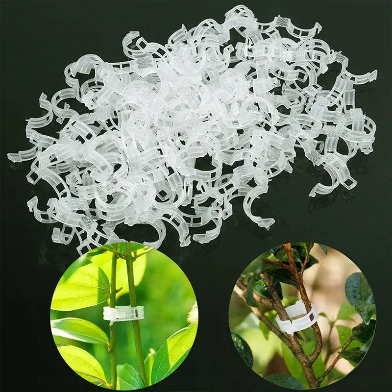 Plant Clips Supports Reusable Plastic Connects Fixing Vine Tomato Stem Grafting Vegetable Plants Orchard and Garden New