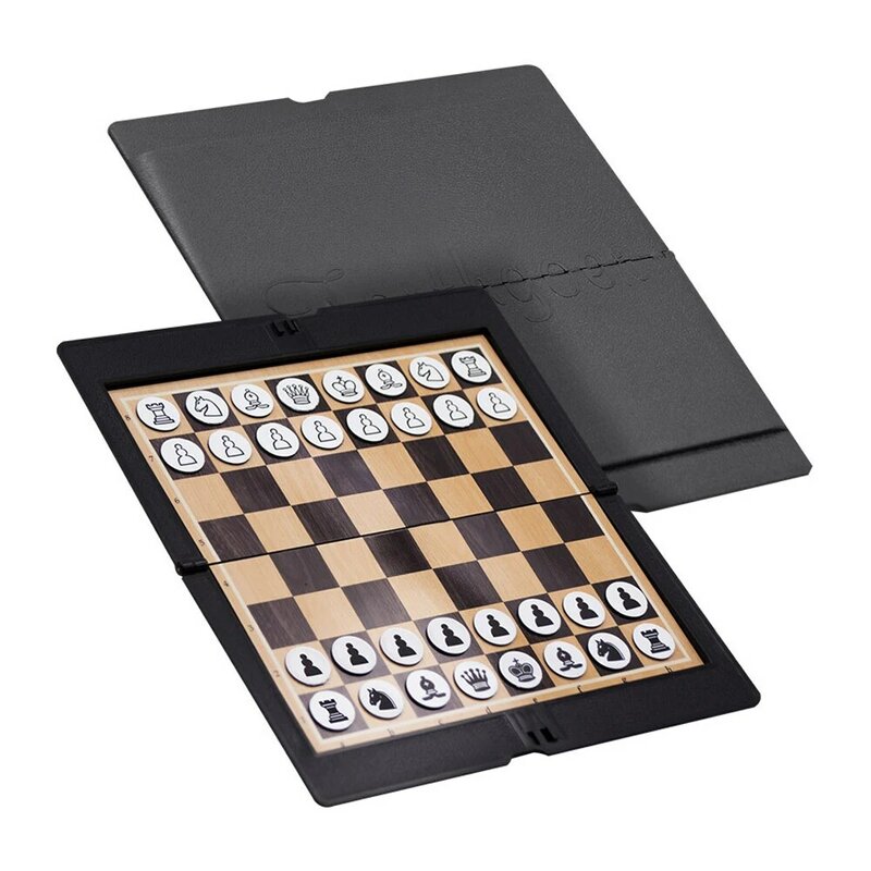 Mini juego de ajedrez portátil magnético plegable, viaje en casa, diversión, aprendizaje de alto grado, regalo escolar tradicional, billetera de bolsillo para estudiantes