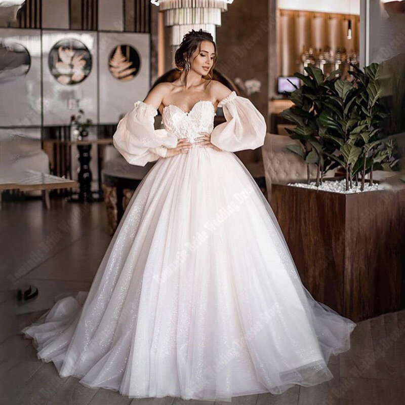 2024 Pure White Women Wedding Boho Dresses Popular Lace Decal Bridal Gowns Bright Popular Vestido De Casamenro Linha A Brilhante