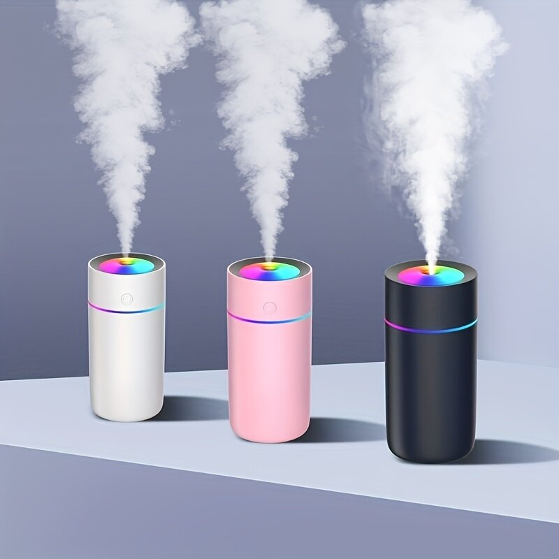 Humidificador difusor de aire portátil para coche, lámpara colorida para el hogar, niebla de Aroma, aceite esencial, usb, mini h2o