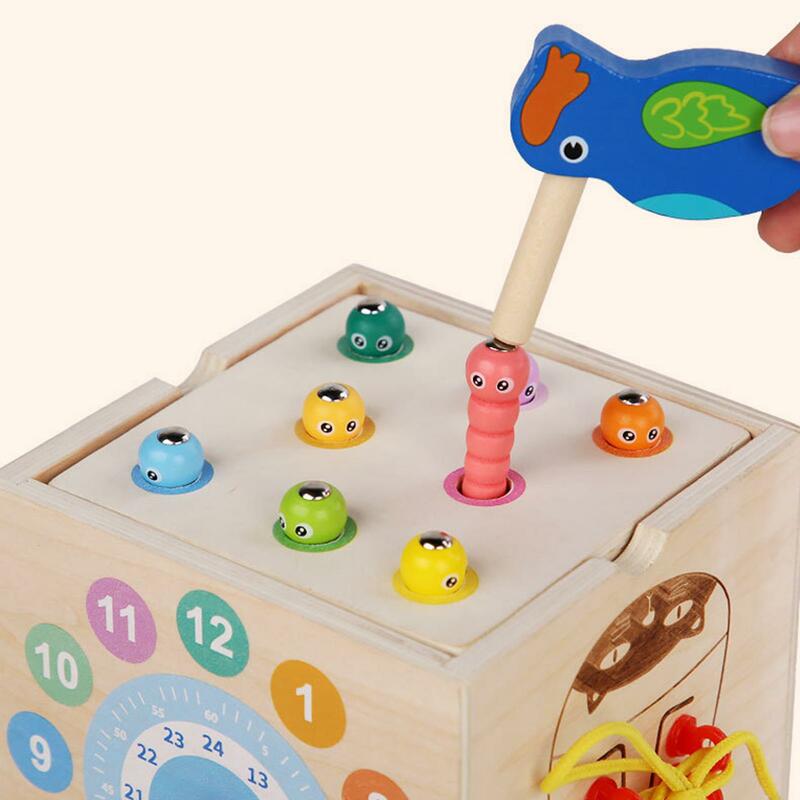 8 in 1 Wooden Play Set Stem Toys Developmental Toys Wooden Montessori Baby Toys for Age 1 2 3 Children Boys Girls Birthday Gift