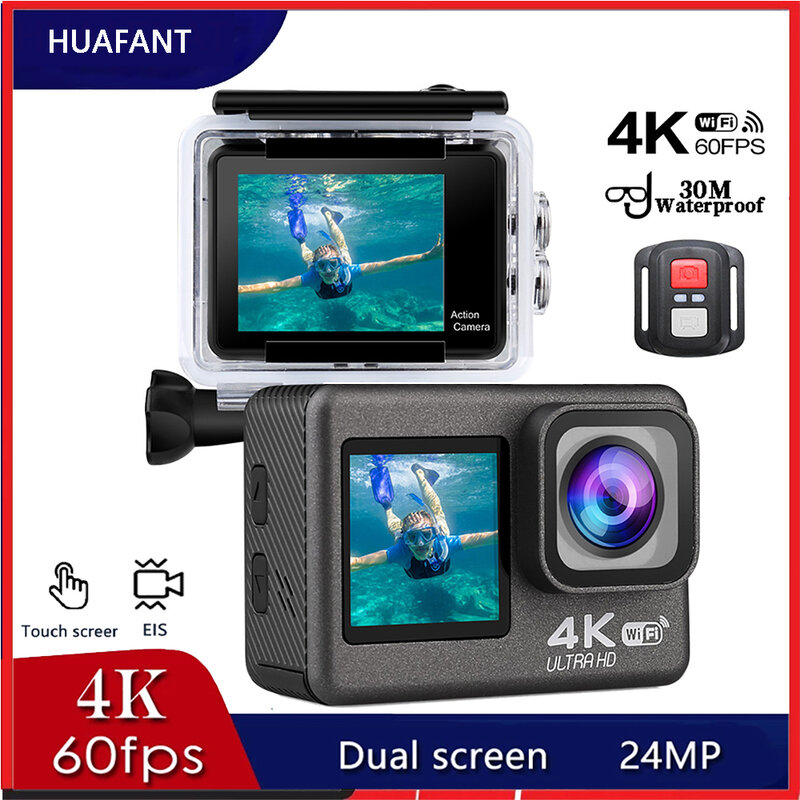 G9Pro kamera aksi yang ditingkatkan, 5K 4K60FPS 2.0 sentuh LCD EIS layar ganda WiFi 170D tahan air 30M 4X Zoom Go Sports Pro kamera