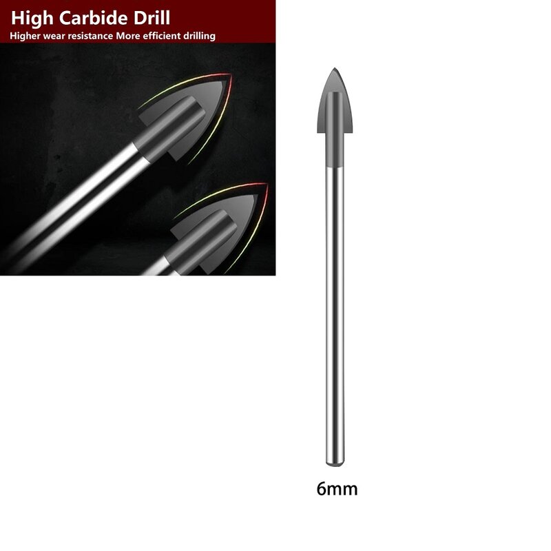 Tungsten Carbide Triangular Drill Bit For Ceramic Tile Glass Concrete Hole Opener Power Tool Alloy Drill Bits 3-12mm