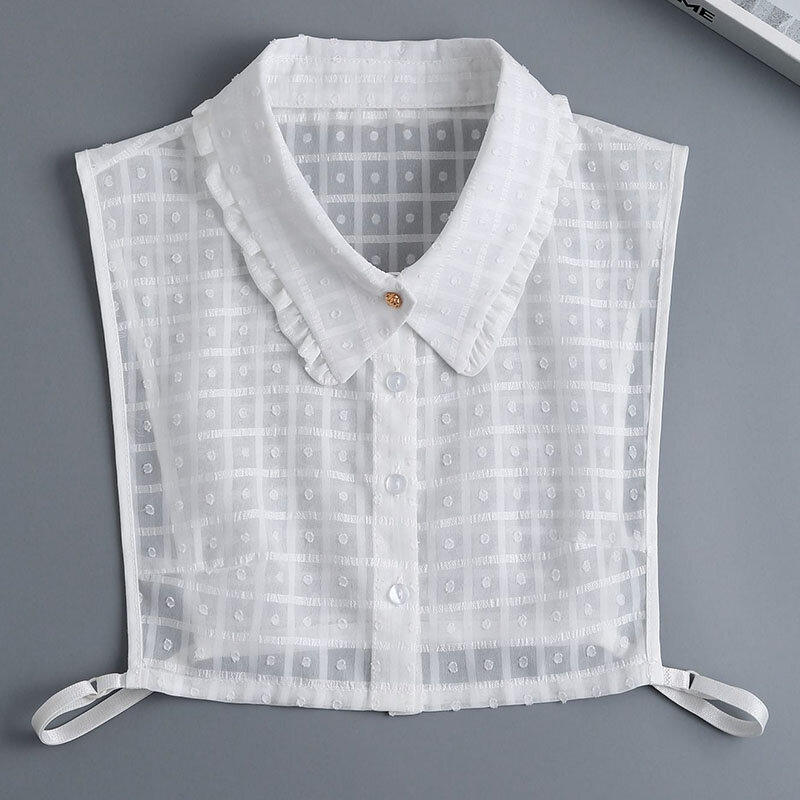 Koreaanse Katoenen Nepkraag Voor Dames Overhemd Afneembare Kraag Half Shirt Blouse Witte Valse Kraag Top Voor Vrouwen Trui Decor