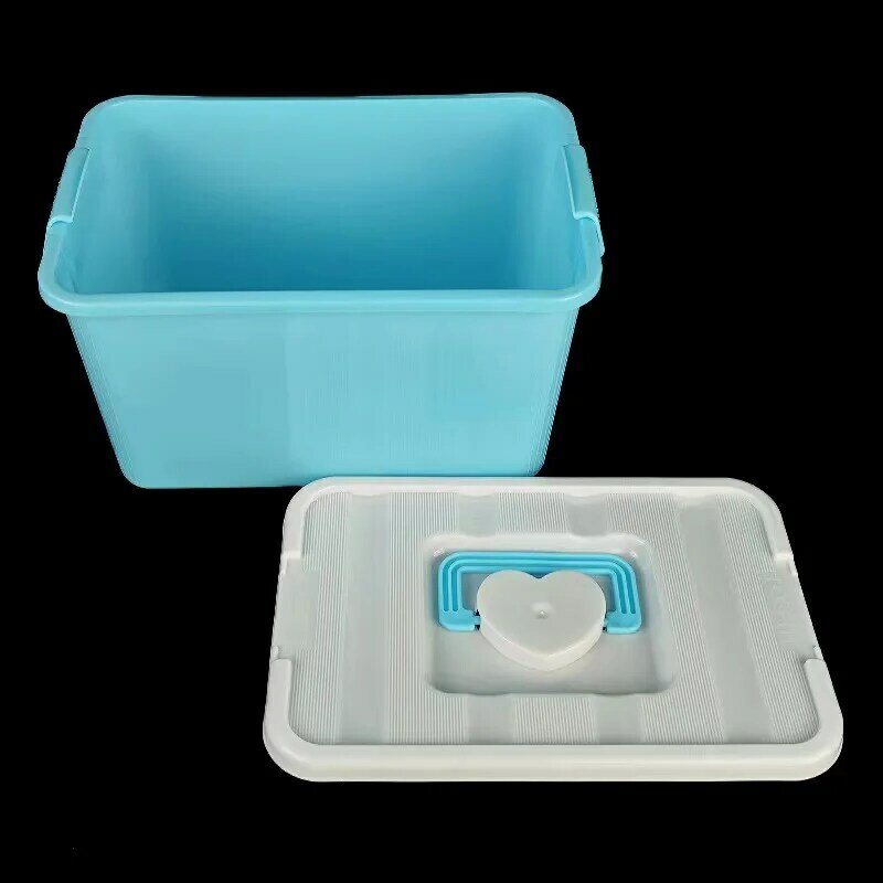 Extra large heart-shaped portable storage bucket for fish, shrimp, crabs, fishing, children's clothing, pants with lid, plastic