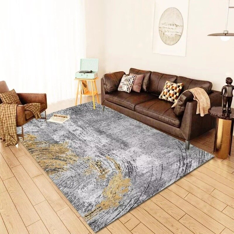 Nordic Style Living Room Large Area Carpets Art Abstract Pattern Bedroom Carpet Easy Care Coffee Table Rug Non-slip Balcony Rugs