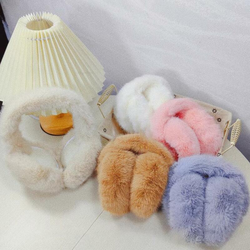 Soft Plush Ear Warmer Winter Thermal Unisex Fluffy Ear Covers for Women Men Fashion Earflap Outdoor Cold Protection Ear-Muffs