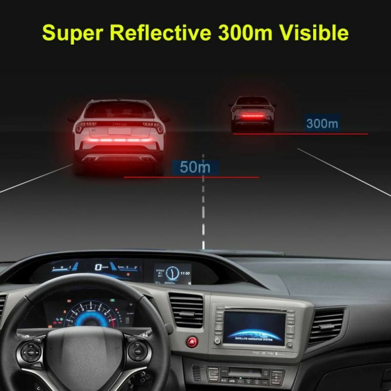 Car Sticker Reflective Warning Safety Tape Anti Collision Warning Reflective Sticker For Automobile Trunk Exterior Accessories