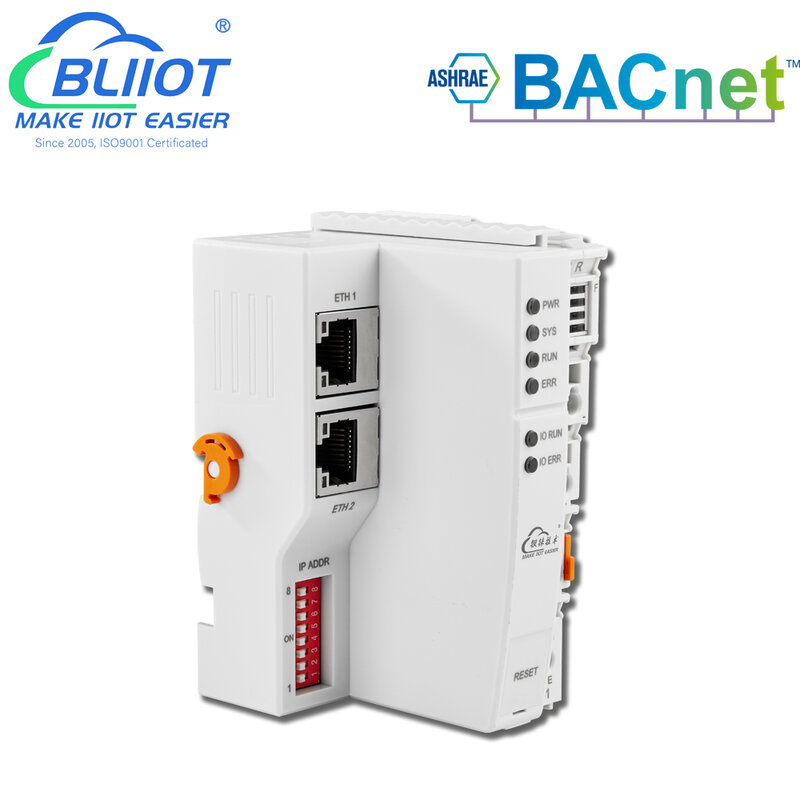 BMS BAS HVAC BACnet/IP Ethernet integrado I/O módulo compatible con DIN/DO/AIN/AO/RTD/TC Logic Control DDC Controller